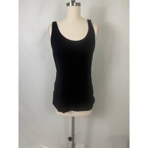 Ann Taylor Loft XL Basic Staple Camisole Tank Top Layer Black Cotton Normcore